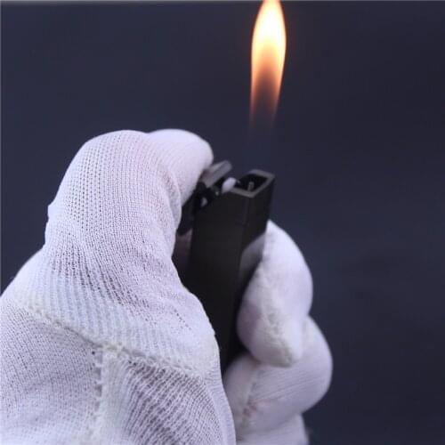 Square Column Type Cube Lighter Simple and Elegant Long Open Flame Lighter Good Feel In Hand Smoking Accessories Gift for Men