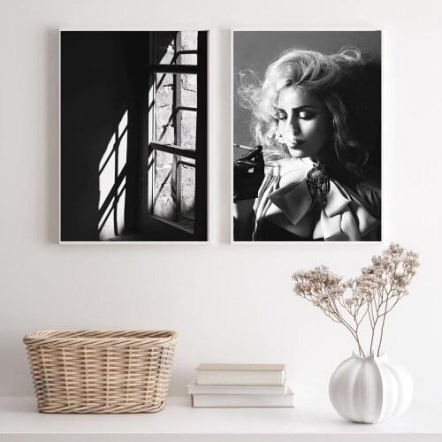 Fashion Paris Street Photography Poster Wall Art Canvas Painting Black White Vintage Model Print Pictures Livingroom Home Decor
