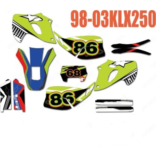 Motocross stickers free Custom GRAPHICS DECALS for Kawasaki KLX250 KLX 250 1998 1999 2000 2001 2002 2003 for Kawasaki 250 KLX