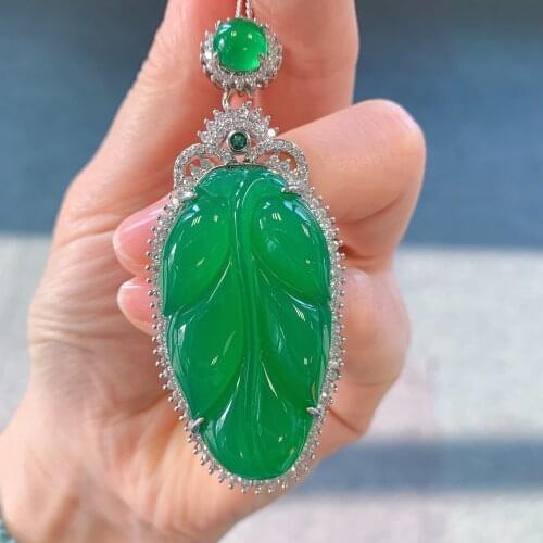 QTT 925 Sterling Silver Chain Necklace Exaggeration Tourmaline Gemstone Pendant Necklace For Women Wedding Engagement Party