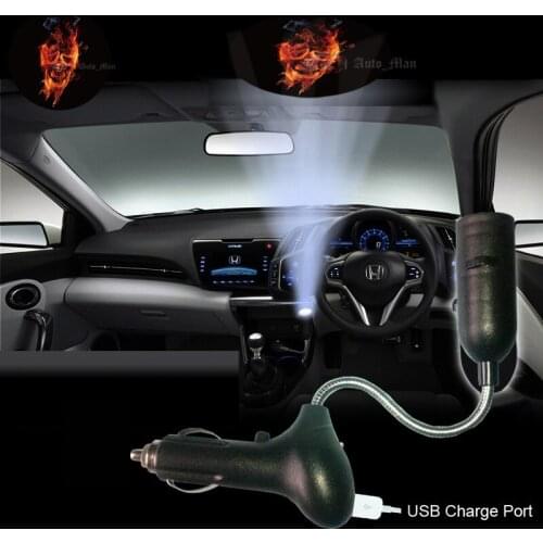 Flaming Skull Logo Car Cigarette Dome Roof Reading Laser Projector Ghost Shadow Decorative Atmosphere LED Light 0207