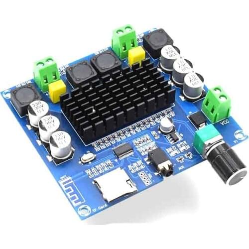 KYYSLB DC12~30V 100W*2.05.0 Bluetooth Amplifier Board TDA7498 XH-A105 Digital Amplifier Board Support AUX Onboard Potentiometer