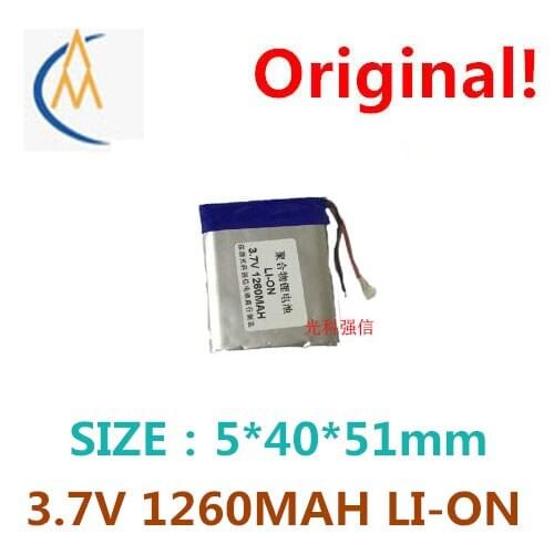 New full capacity 3.7V polymer lithium battery 504051 1260mah MP4 Bluetooth speaker / device / micro circuit board test module