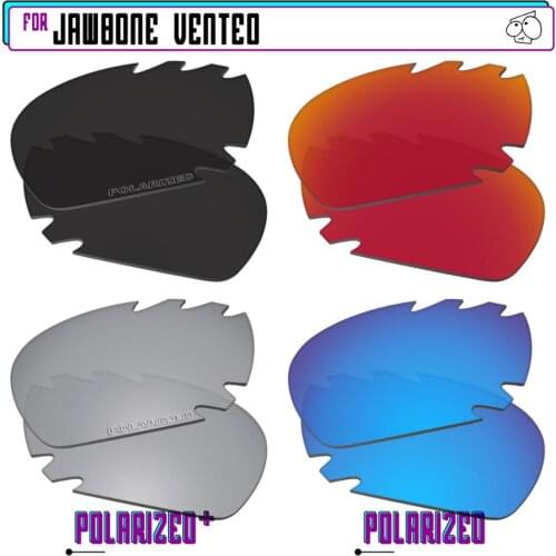 EZReplace Polarized Replacement Lenses for - Oakley Jawbone Vented Sunglasses - BkSrP Plus-RedBlueP