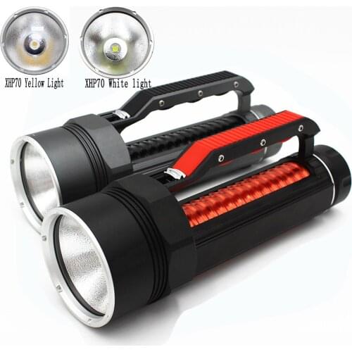 Portable XHP70 LED Diving Flashlight 4000LM 32W Scuba Dive Torch Light Super Bright Lamp Use 2x 26650 battery