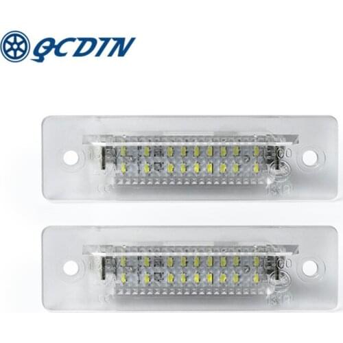 QCDIN For Porsche LED license Plate Lamp White 12V 6000K For Porsche 964 968 986 993 996 996T GT3-1Number License Plate Ligts