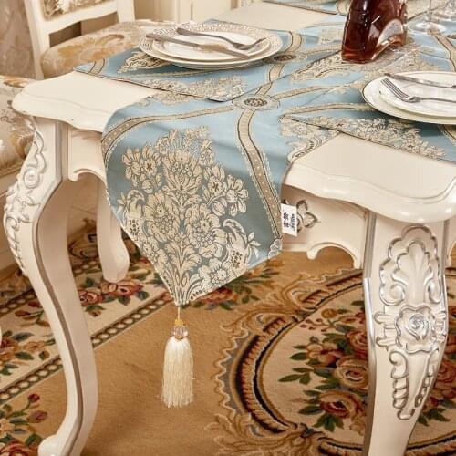 Luxury Table Runner European-style Modern Minimalist TV Coffee Table Cabinet Cloth Cover Tassel Table Cloth Art Table Runner