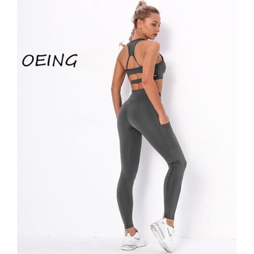 Yoga Pants with Pocket Workout Clothes for Women Gym Set Women
