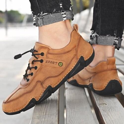 Brand Summer Mens Casual Shoes Handmade Genuine Leather Mens Loafers Classic Denim Moccasins Outdoor Non-slip Mens Sneakers