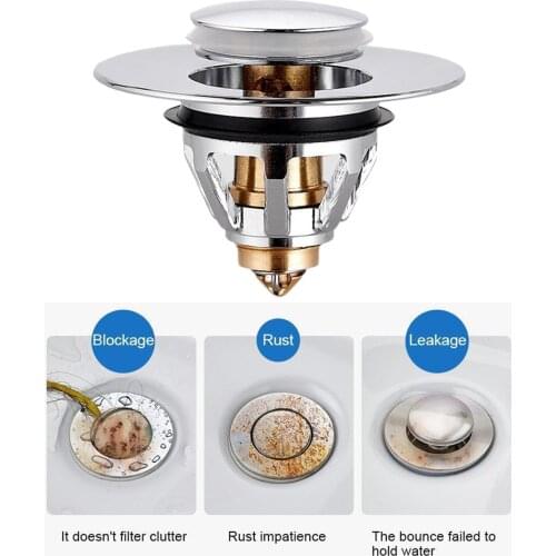 Universal Basin Pop-up Drain Filter Hair Catcher Bath Stopper Shower Sink Strainer Plug Kitchen Sink & Bathtub Accessories