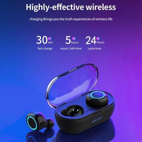 Y50 Bluetooth Headset Outdoor Wireless Headset 5.0 Mini Headset Y50 Manufacturer TWS2 Sports Driver Diameter Bluetooth Version