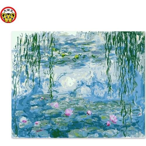 Painting by numbers art paint by number Digital painting decorative painting color painted his impression of Monet water lily lo