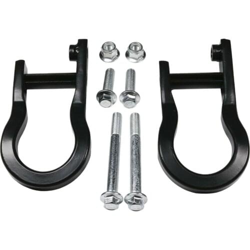 2Pcs Black Front Recovery Tow Hooks for Chevy Silverado Sierra 1500 2007-2019 Replaces 84072463 Auto Accessories