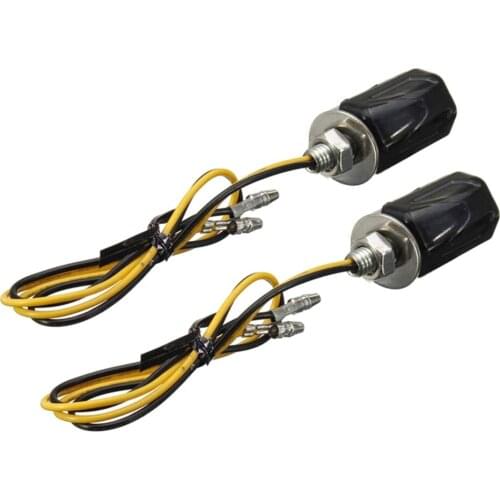 2Pcs Motorcycle Amber 6 Super Bright LED Mini，small Flash Lamp，light Turn Signal Light Indicator