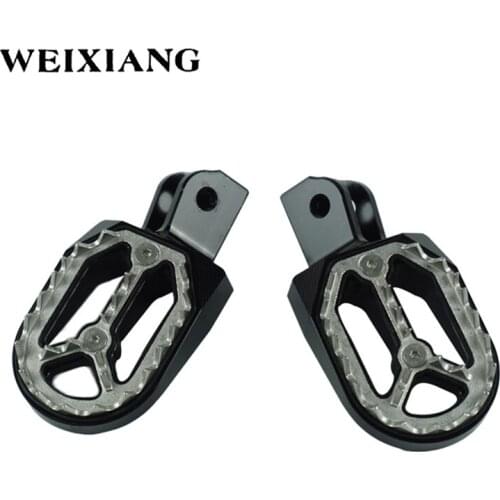 2x Universal CNC Aluminum Alloy Motorcycle Round Foot Pegs Front Rider Footpegs Pedals For Dirt Pit Bike ATV Motorcycles Scooter