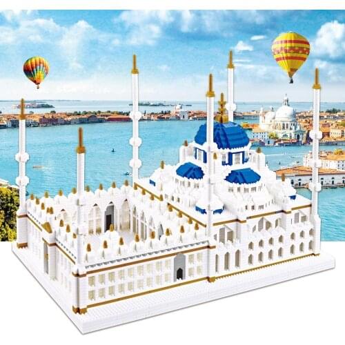 6850pcs+ World Famous Architecture Micro Brick Romantic Turkish Castle Building Blocks YZ077 Diamond Block Toys For Children