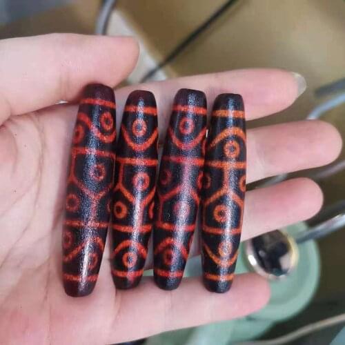 1pcs/lot natural agate large dzi bead orange red multi-pattern wholesale Horseshoe pattern Mellow patina diy accessories gem