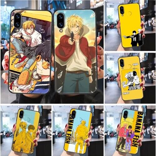 Banana Fish Anime Phone case For Huawei P Mate P10 P20 P30 P40 10 20 Smart Z Pro Lite 2019 Frosted black 3D coque pretty cover