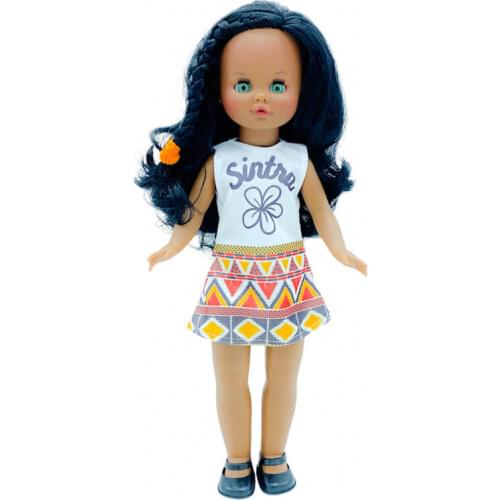 Sintra black doll mulata 40 cm dress Limited Edition collection, made in Spain by Folk craftsmanship. Similar Nancy