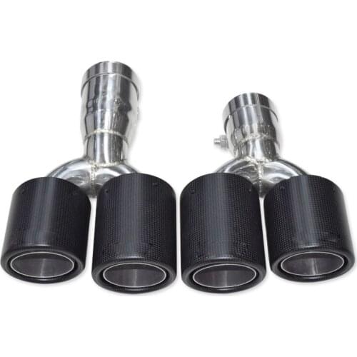 2 Piece Black /Silver Stainless Steel Muffler Tip For B-MW X3 X4 Car Styling Rear Exhaust Systems Exhaust Pipe Nozzles