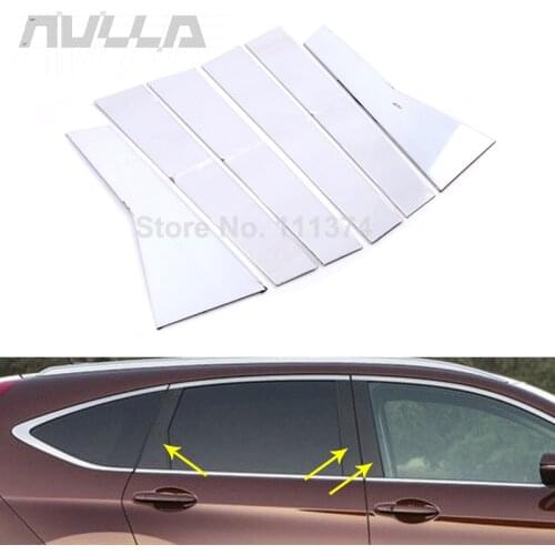 For Honda CR-V CRV 2007 2011 2012 2017 2021 Chrome Stainless Steel Car Window Column Center Pillar Decor Cover Trim Decoration