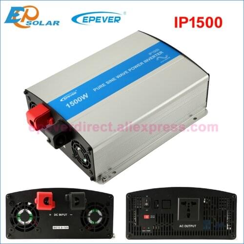 EPever IPower 1500W Solar Inverter 12V 24V DC Input 110V 120V 220V 230V AC Ouput Off Grid Tie Inverter Pure Sine Wave IP1500
