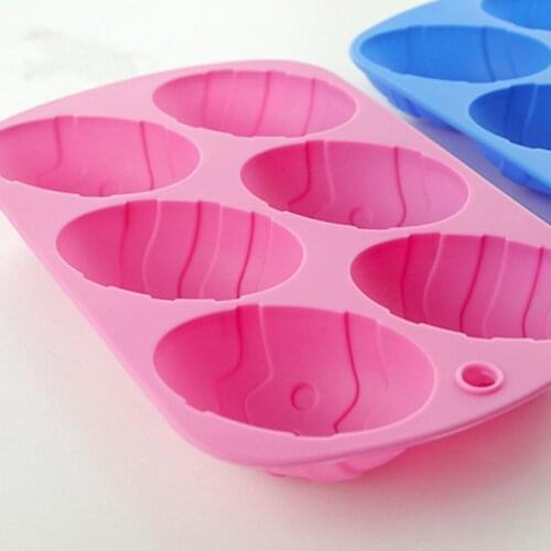 Cake Mold Baking Mold Easter Egg Shape Non-slip Silicone Fondant Chocolate Candy Dessert Mould for Bakery
