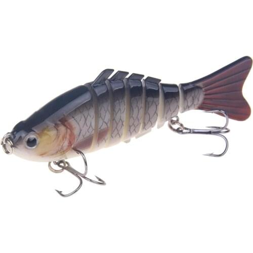 Hot sale fish 10cm dip material 7 section bait sea fishing Lu Ya simulation bait