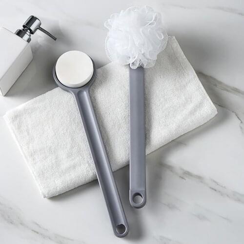 Long Handle Sponge Shower Ball Back Leg Body Skin Exfoliating Scrubber Bathroom Supplies Bath Brush for Death Skin Remove