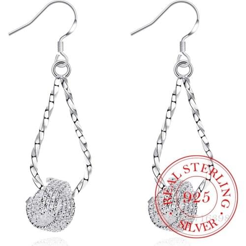 Korean 925 Sterling Silver Romantic Tennis Twist Vintage Long Tassel Dangle Earrings For Women 2020 Engagement Wedding Jewelry