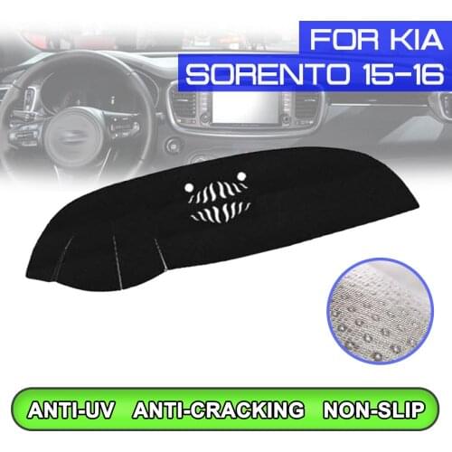 Car Dashboard Mat Anti-dirty Non-slip Dash Cover Mat UV Protection Shade for KIA Sorento 2015 2016