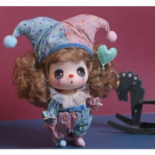 18cm Clown doll Movable Jointe Dolls Confused doll Bjd Plastic Doll for Girls Toys Body Fashion doll Christmas Gift