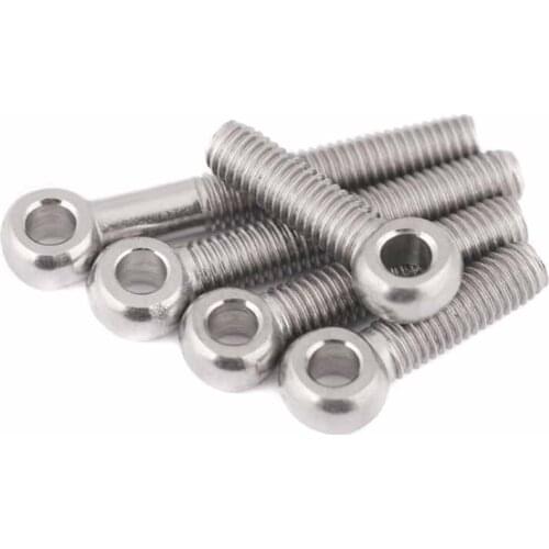 M5M6M8M10M12 304 stainless steel joint bolt lengthening sheep eye screw fish eye screw O type hanging ring 5Pcs