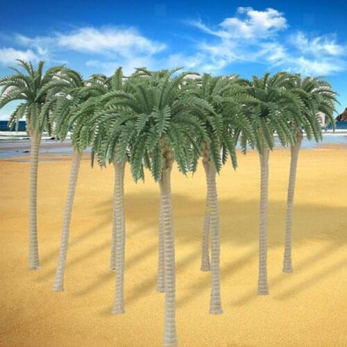 20pc Cocount Palm Model Trees Toys For Kids Layout Forest Beach Scenery Plastic Artificial Miniature Decoration