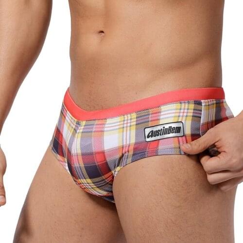 Austinbem Swimwear Sunga Masculina Print Men Swimming Shorts Swimsuit Zwembroek Mannen Badmode Sports Maillot De Bain briefs