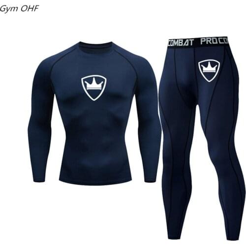 Mens Compression Suit Quick Drying Suit Mens Race T-Shirt Muscle Mens MMA Mens Sportswear Gym Suit Stretch Suit BJJ MMA