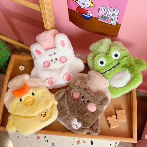 Cute Cartoon Winter Plush Hand Warmer Christmas Gift Couple Hot Water Bottle