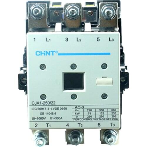 Original CHINT AC Contactor CJX1-250/44 220V 380V 110V