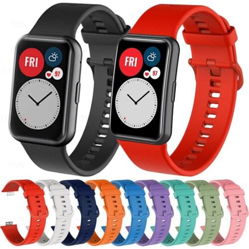 Rubber Strap For Huawei Watch Fit Smartwatch Watchband Accessories Hauwei Watch Fit Smart Bracelet Wrist Strap Replacement Part
