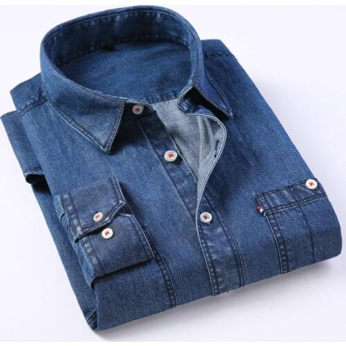 SALY BABY Mens Denim Shirts
