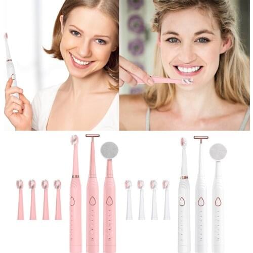 Ultrasonic Sonic Electric Toothbrush Rechargeable Tooth Brushes Washable Electronic Whitening Teeth Brush Adult Timer Brush