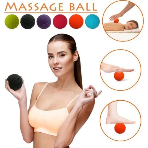 Pain Stress Relief Silicone Foot and Hand Massage Fitness Yoga Ball Lacrosse Ball Hockey Ball for Muscle Relaxation