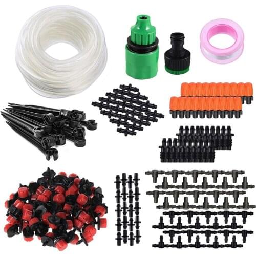 164pcs Drip Irrigation System Micro Drip Irrigation Kit DIY Patio Plant Watering Kit Garden Irrigation System
