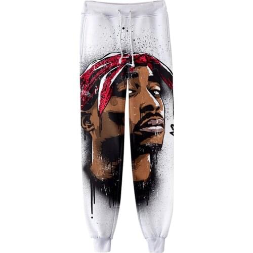 Hip Hop Tupac Amaru Shakur Sweat Pants 3D Joggers Pants Trousers Men/Women Clothing Gangsta Rapper Tupac Sweatpants