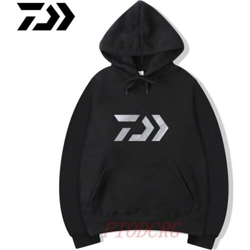 Daiwa Sweatshirt Fishing Hoodie Men Autumn Striped Fishign Clothing Big Pocket Fishing Shirt Hiking Sports Daiwa Fishing Clothes