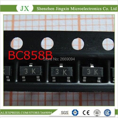 100PCS BC858B BC858B BC858 SOT-23 Transistor