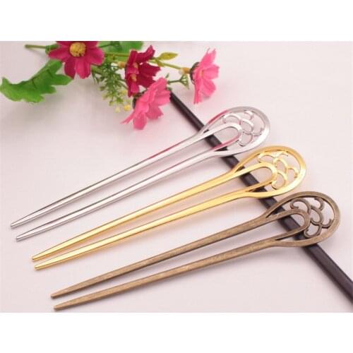 1PC 160mm Retro U-shaped Hairpin Barrette Headdress Alloy Hair Pins Hair Clip Wedding Hair Barrette Jewelry Headdress Accessory