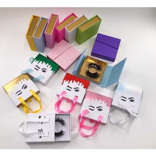 10/30/50Pcs Empty Eyelashes Boxes With Clear Tray Custom Private Label Packaging For 15mm-27mm Mink Eyelashe Strip Lashes Vendor