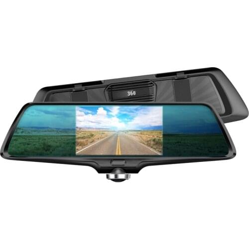 2021 Dual Lens Dashcam 360 view angle 5 inch touch screen HD 1080P car dvr rearview mirror car camera