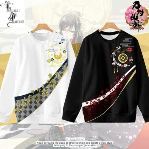 2021 Touken Ranbu 3D Print T-shirt Fashion Round Neck Long Sleeve Popular Japanese Anime Game Streetwear Clothes
